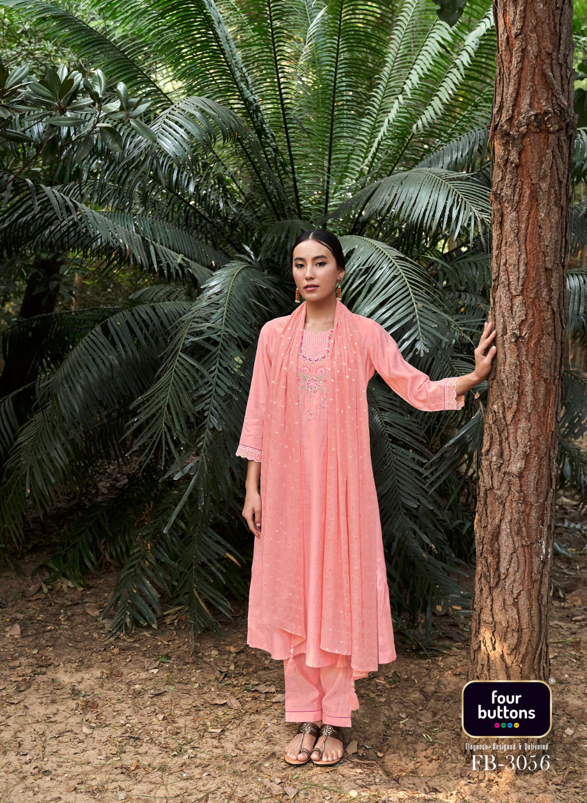 Four Buttons Muraad Exclusive Designer Wholesale Readymade Suits